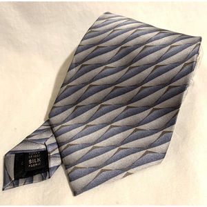 Bill Blass Black Label Men's Geometric 100% Silk Dress Necktie 58" x 4"